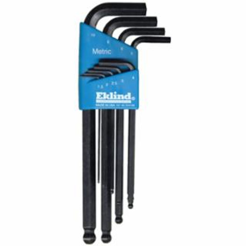 EKLIND TOOL 9-PC METRIC BALL-HEX-L-WRENCH KEY SET LONG SE