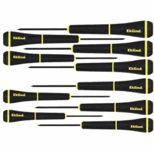 EKLIND TOOL 10PC SLOTTED 1-4MM & P#000-#1 SCREWDRIVER SET