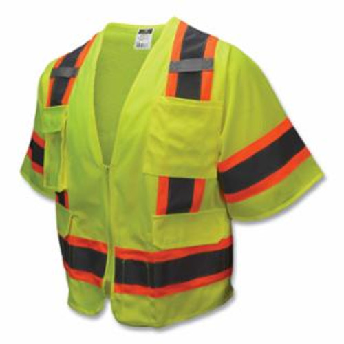 RADIANS 2TONE SURV TPR/CL3 SAFETY VEST-GRN-3X