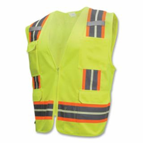SURV 2TONE GLOW-IN-DARKVEST-GRN-XL
