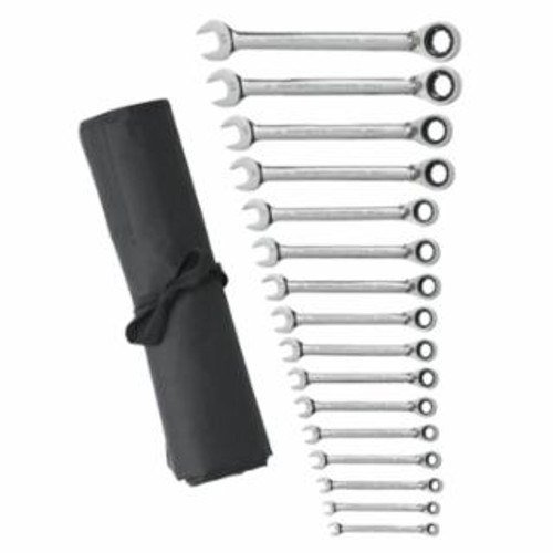 GEARWRENCH 16PC REVERSIBLE COMB RATMETRIC ROLL NON CAPSTOP