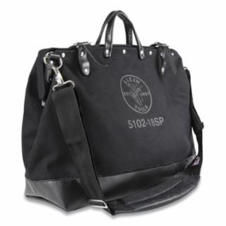 Klein Tools 510218SPBLK Deluxe Tool Bag, Black Canvas, 13 Pockets, 18-Inch