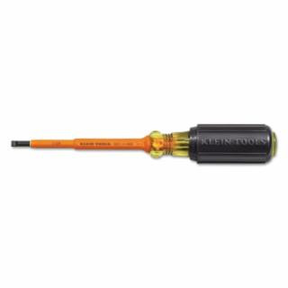Klein Tools 601-4-INS Insulated Screwdriver, 3/16-Inch Cabinet, 4-Inch Round Shank