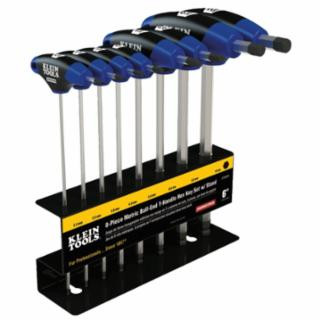 Klein Tools JTH68MB Hex Kit Set, Metric, Ball End T-Handle, 6-Inch with Stand, 8-Piece