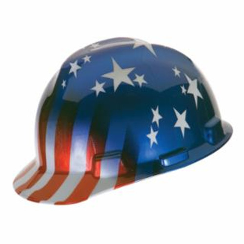 MSA CAP V-GD STD AMER.FLAG STRIPE RTCH