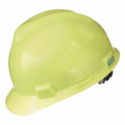 MSA CAP V-GD STD HI-VIZ YELGRN W/RATCHET