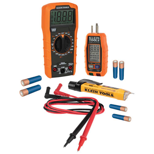 Klein Tools 69355 Premium Electrical Tool Set with Multimeter, Volt Tester, Outlet Tester