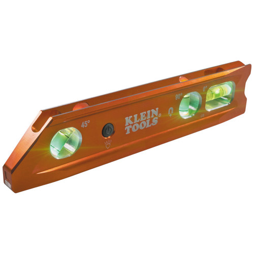 Klein Tools 935RBLT Lighted Torpedo Billet Level, Rare-Earth Magnet