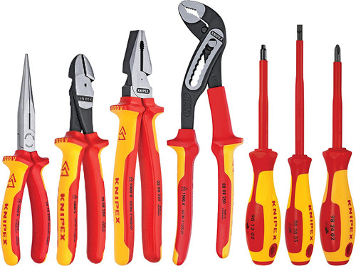 Knipex 9K 98 98 25US 7 PC PLIERS/SCREWDRIVERTOOL ST 1000V NY POUCH