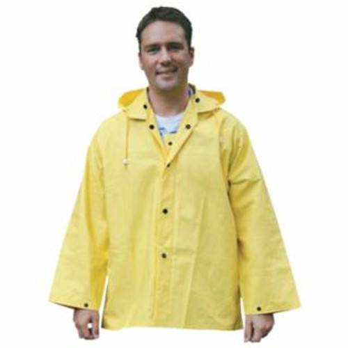 MCR SAFETY WIZARD .28MM PVC/NYLON FLAME JACKET W/DET HD YW