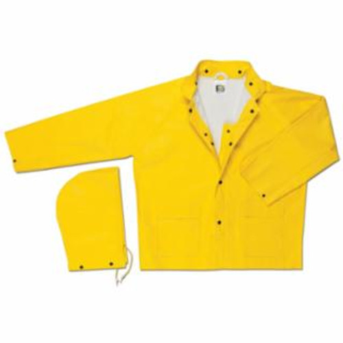 MCR SAFETY COMMODORE PVC/NON-WOVENPOLY/NYLON JACKET YELLOW