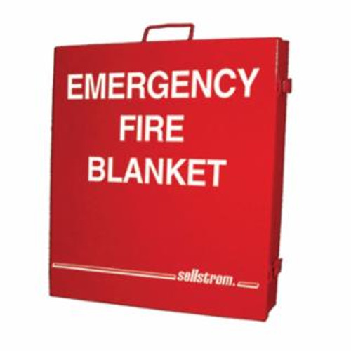 SELLSTROM EMER FIRE BLANKET W/ METAL STORAGE CAB 1 000F