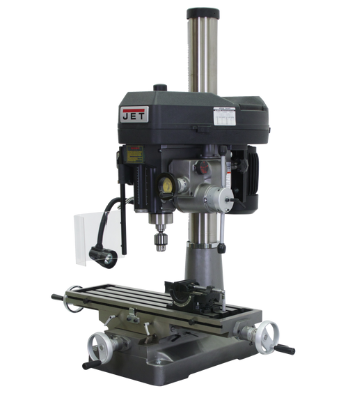 JET JT9-350136 JMD-18PFN Mill/Drill With NEWALL NMS300 DRO and X-Axis Table Powerfeed
