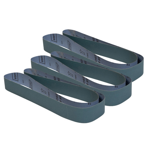 JET JT9-577518 2"x48" 120 Grit Zirconium Oxide Belts - 3pc set