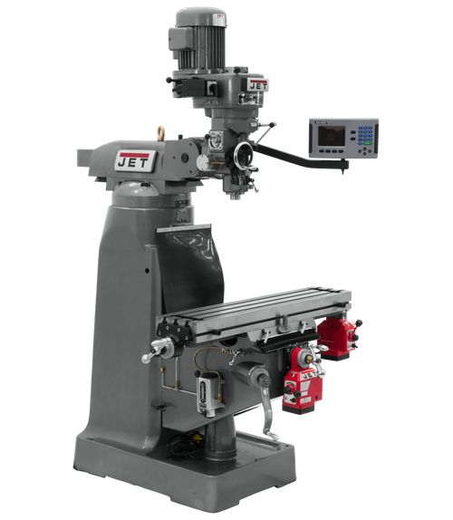JET JT9-690210 JTM-2 Mill With ACU-RITE 203 DRO and X and Y-Axis Powerfeeds