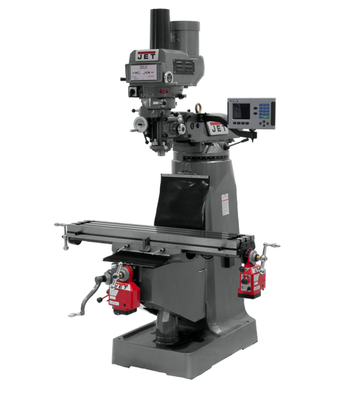 JET JT9-690230 JTM-4VS Mill With ACU-RITE 203 DRO With X and Y-Axis Powerfeeds and Power Draw Bar