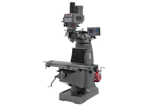 JET JT9-690251 JTM-4VS Mill With 3-Axis ACU-RITE 203 DRO (Quill) With X-Axis Powerfeed and Power Draw Bar