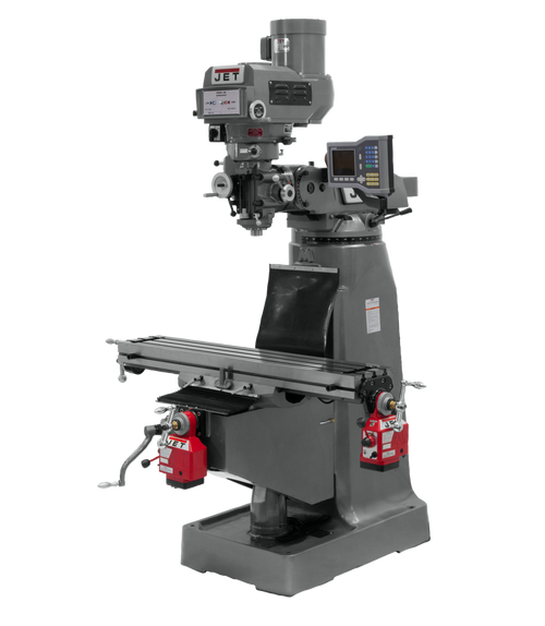 JET JT9-690412 JTM-4VS-1 Mill With 3-Axis ACU-RITE 203 DRO (Knee) With X and Y-Axis Powerfeeds