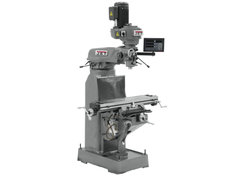 JET JT9-691185 JVM-836-3 Mill With 3-Axis Newall NMS800 DRO (Quill) With X-Axis Powerfeed