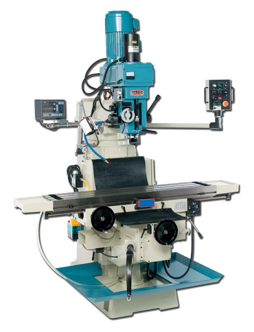 BAILEIGH BA9-1008169 Vm-1258-3; 12" X 58" Evs Variable Speed Vertical Milling Machine Nst 40 Spindle Powered X,Y & Z Moverment, Mitutoyo Dro & Air Drawbar 5HP, 220V 3Phase