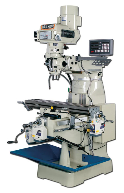 BAILEIGH BA9-1008192 Vm-942-1; 9" X 42" Variable Speed Vertical Milling Machine With X,Y & Z Power Feeds & Dro 3HP, 220V 1Phase