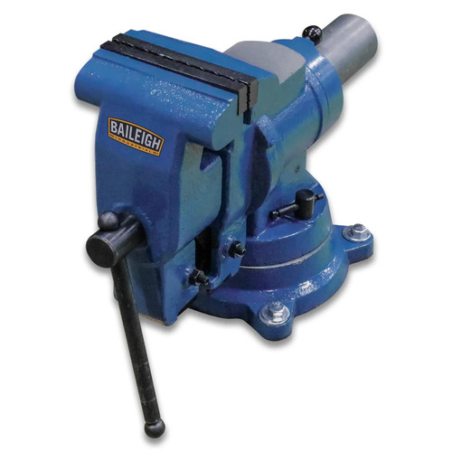 BAILEIGH BA9-1019128 Bv-5P; Baileigh Industrial Swiveling, Rotating Bench Vise W/Pipe Jaws - 5-1/8" Jaw, 4" Opening