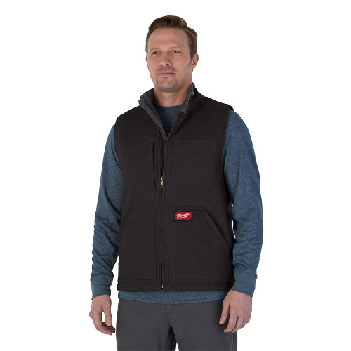 Milwaukee 801B-3X GRIDIRON Sherpa-Lined Vest - Black 3X