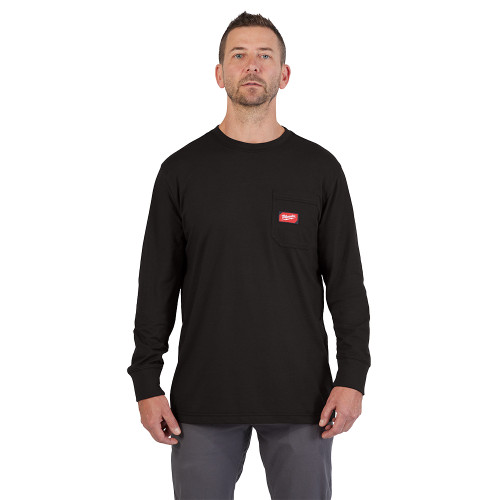 Milwaukee 606B-M GRIDIRON Pocket T-Shirt - Long Sleeve Black M