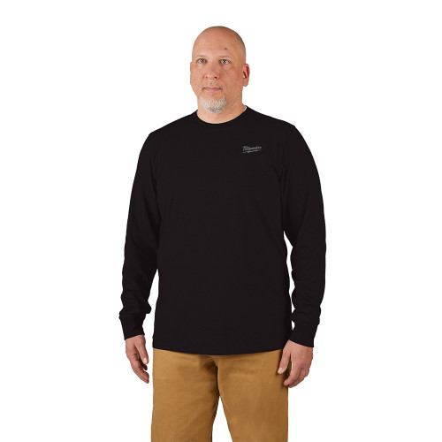 Milwaukee 604B-L FREEFLEX Hybrid Work Tee - Long Sleeve - Black L