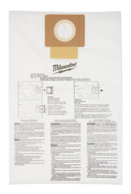 Milwaukee 49-90-1979 Fleece Dust Bags (5PK) - 6 Gallon