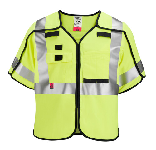 Milwaukee 48-73-5332 AR/FR Cat. 1 Class 3 Breakaway High Visibility Yellow Safety Vest - L/XL (ANSI/CSA) Milwaukee 48-73-5332 AR/FR Cat. 1 Class 3 Breakaway High Visibility Yellow Safety Vest - L/XL (ANSI/CSA)