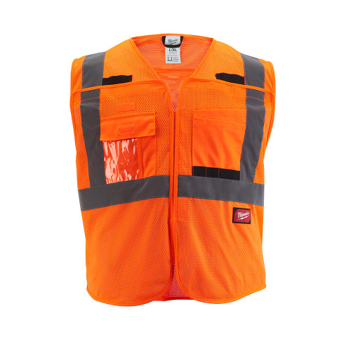 Milwaukee 48-73-5125 Class 2 Breakaway High Visibility Orange Mesh Safety Vest - S/M