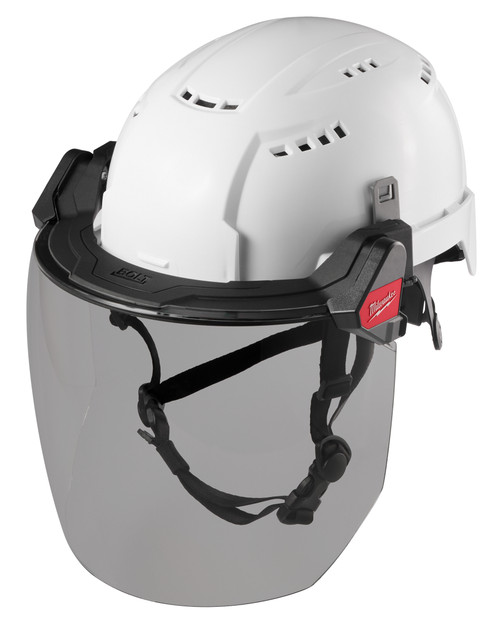 Milwaukee 48-73-1425 BOLT Full Face Shield - Gray Dual Coat Lens (Compatible with Milwaukee Safety Helmets & Hard Hats)