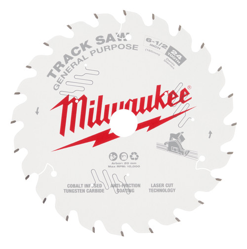 Milwaukee 48-40-0624 Milwaukee® 6-1/2" 24T General Purpose Track Saw Blade