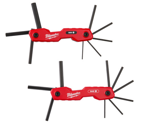 Milwaukee 48-22-2183 2PC 17-Key Folding Hex Key Sets - SAE/Metric