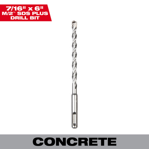 Milwaukee 48-20-8461 Sds+ 2Ct 7/16" X 6"