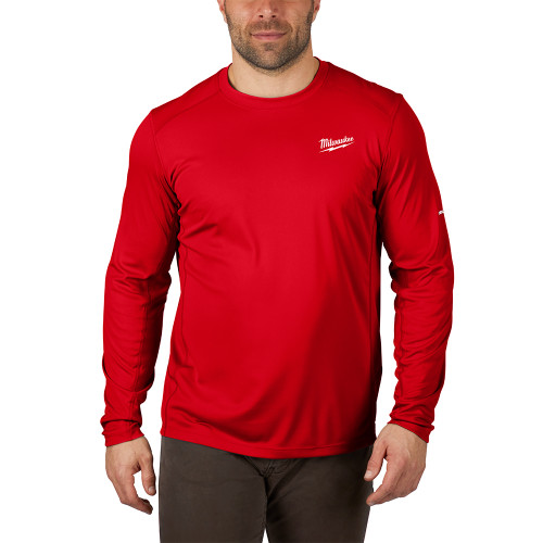 Milwaukee 415R-M WORKSKIN Lightweight Performance Shirt - Long Sleeve - Red M