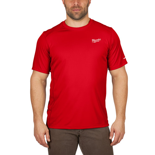 Milwaukee 414R-M WORKSKIN Lightweight Performance Shirt - Short Sleeve - Red M Milwaukee 414R-M WORKSKIN Lightweight Performance Shirt - Short Sleeve - Red M