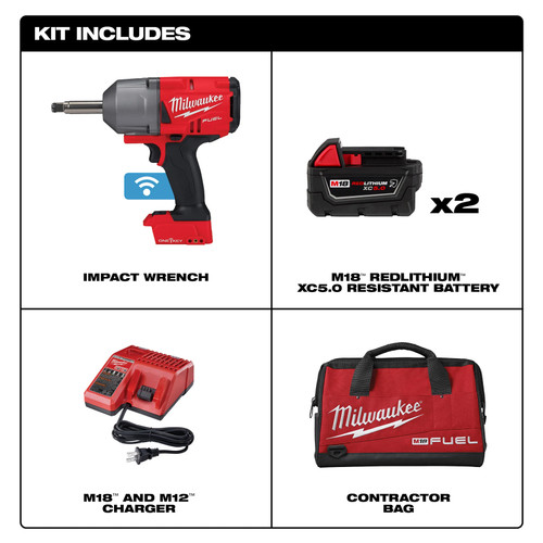 Milwaukee 2769-22R M18 FUEL 1/2 Ext. Anvil Controlled Torque Impact Wrench w/ONE-KEY Kit