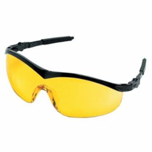 MCR SAFETY STORM- BLACK FRAME AMBERLENS SAFETY GLASSES