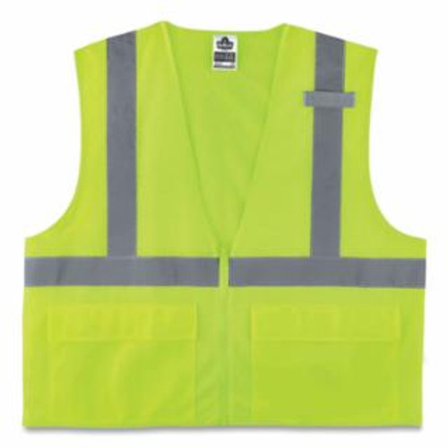 ERGODYNE LIME STD VEST MESH ZIP