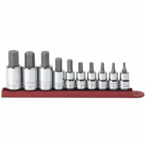 GEARWRENCH 10PC 3/8"& 1/2"DR SAE HEX BIT