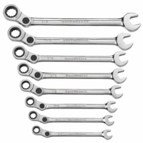 GEARWRENCH 8PC SAE INDEX COMB WR