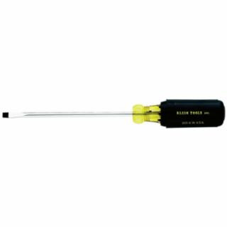 Klein Tools 605-6 1/4-Inch Cabinet Screwdriver, Heavy Duty, 6-Inch Round Shank