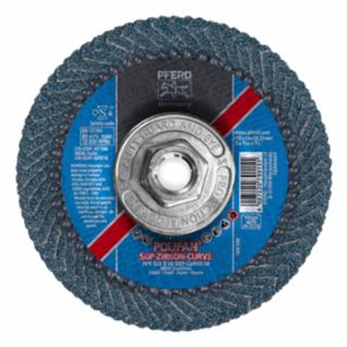 PFERD 5 X 5/8-11 POLIFAN CURVEZIRC ALUM MD RD 40G