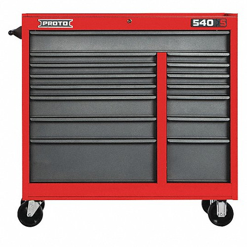 PROTO 540SS 41" WORKSTATION 15DRAWER SAFETY RED/GRAY