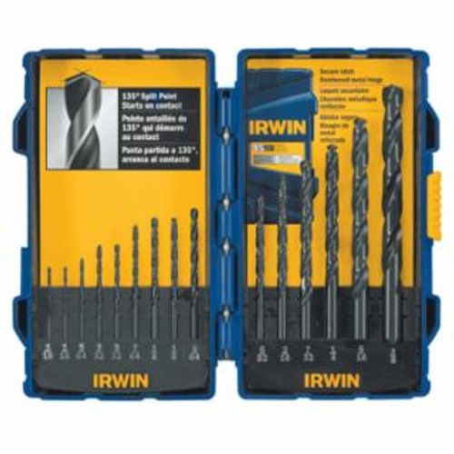 IRWIN 15 PIECE BLACK OXIDE DRILL BIT SET