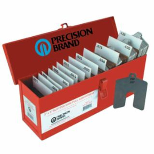 PRECISION BRAND SIZE A 2"X2" SLOTTED SHIM MINI-ASSORT