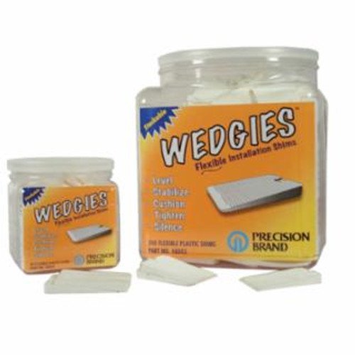 PRECISION BRAND THE WEDGIE - WHITE FLEXIBLE SHIM - 200 PIECES