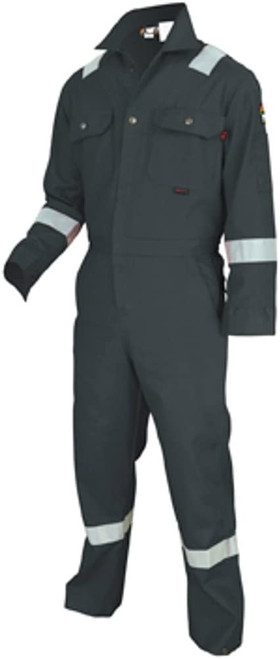 MCR SAFETY DELUXE FR COVERALL  SILVER RT  RED 44T